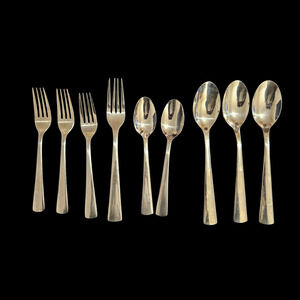 Cambridge Stainless Flatware Lot – 9 Pieces – Modern Tapered Design